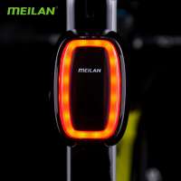 Meilan X6 Smart Bicycle rear light USB rechargeable Safety Tail Lights Brake Detect Waterproof for Cycling Bike 7 Lighting Mode