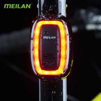 Meilan X6 Smart Bicycle rear light USB rechargeable Safety Tail Lights Brake Detect Waterproof for Cycling Bike 7 Lighting Mode