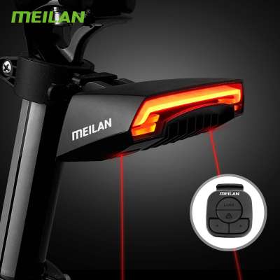 Outdoor Smart Wireless Control Turning Tail Light and Safety Laser Light Auto-Direction Turning Smart Bike Light